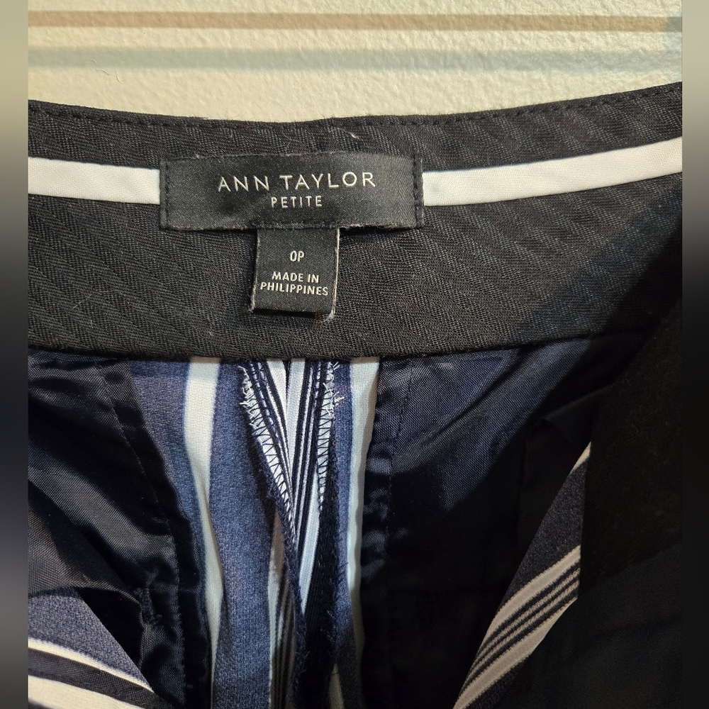 Ann Taylor Blue and White Striped Wide Leg Pants - Picture 2 of 12